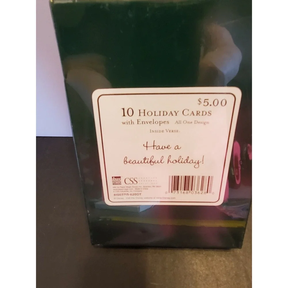 Disney Princess Aurora SleepingBeauty Holiday Card 10 Count Envelopes New Sealed